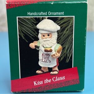 Hallmark Keepsake Ornament Kiss The Claus Handcrafted Ornament 1988